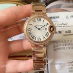 Ballon Bleu Cartier TWF Swiss Quartz 33 Rose Gold White Dial Single Diamond-set